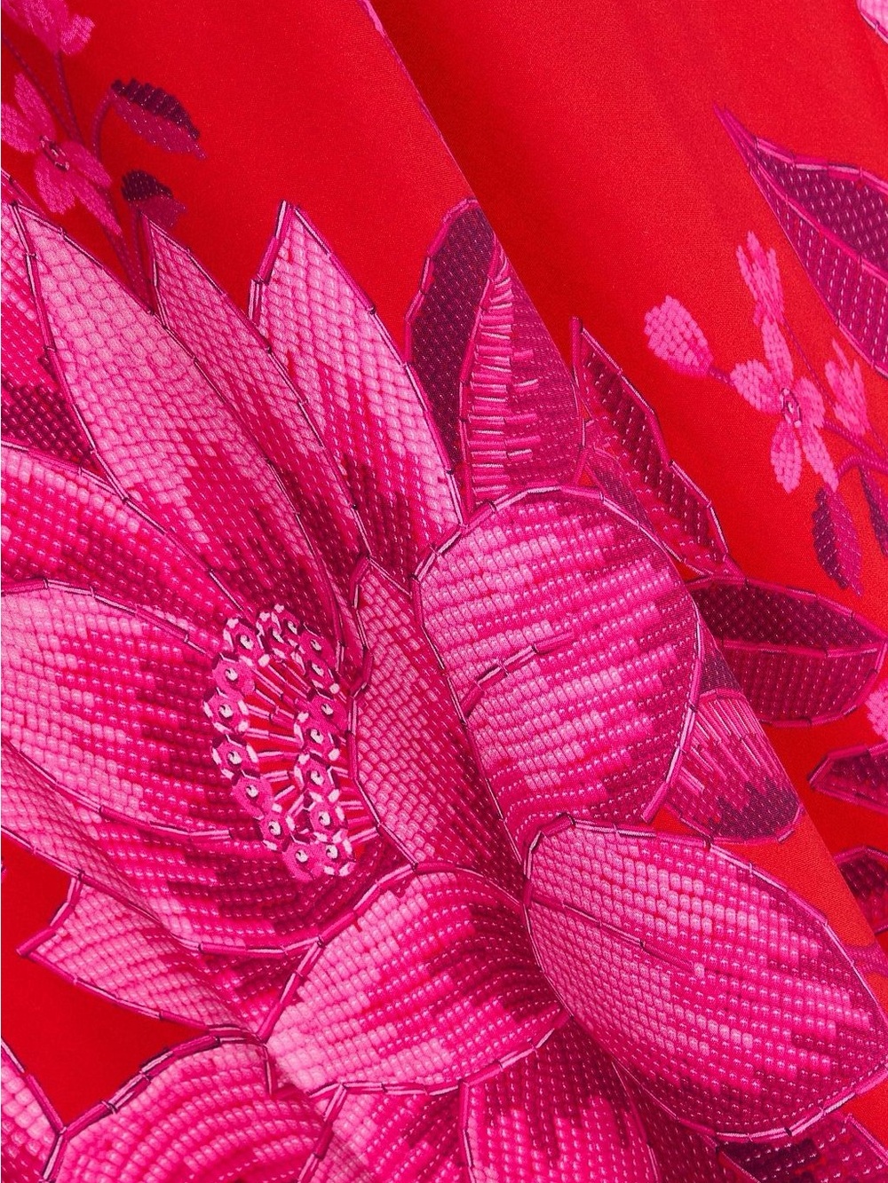 FARM Rio Red Floral Slip Maxi Dress with Pink Blooms - Picture 7 of 8